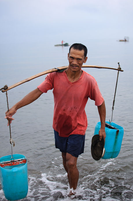 Collecting Water for Seafood Ice Production