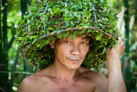 Preparing Headdress, Philippines.