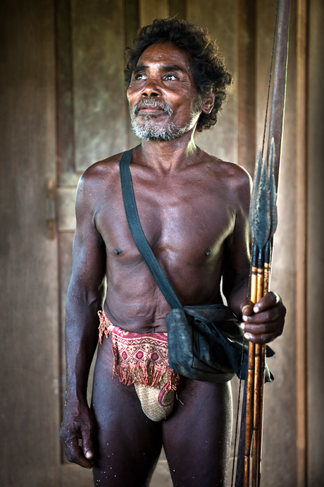 Agta man in his traditional dress.