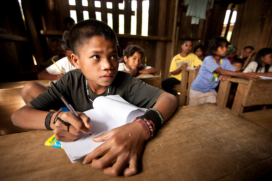 Manobo child in school