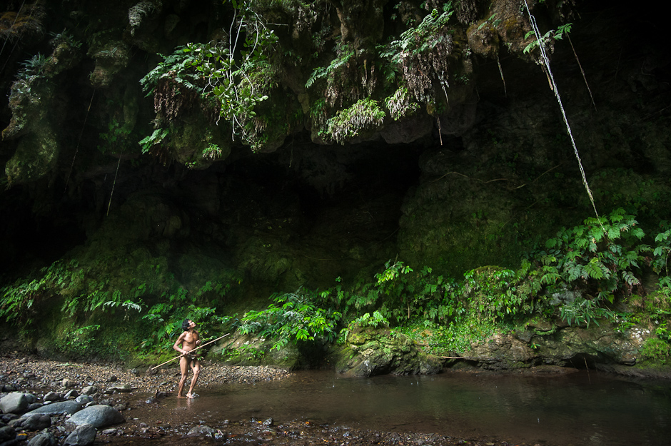 Walking along the caves