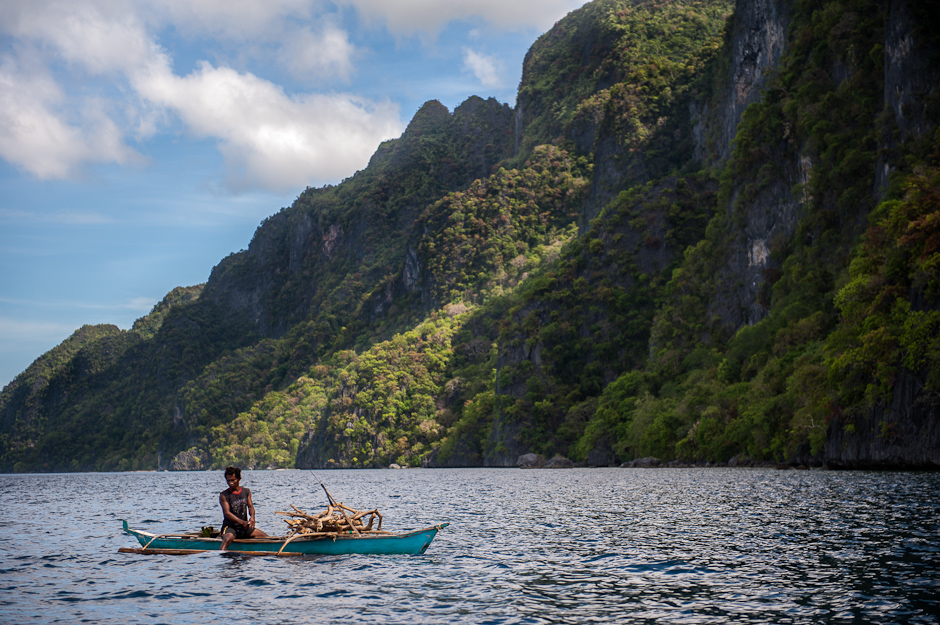 Tagbanua fisherman off of Coron Island.
