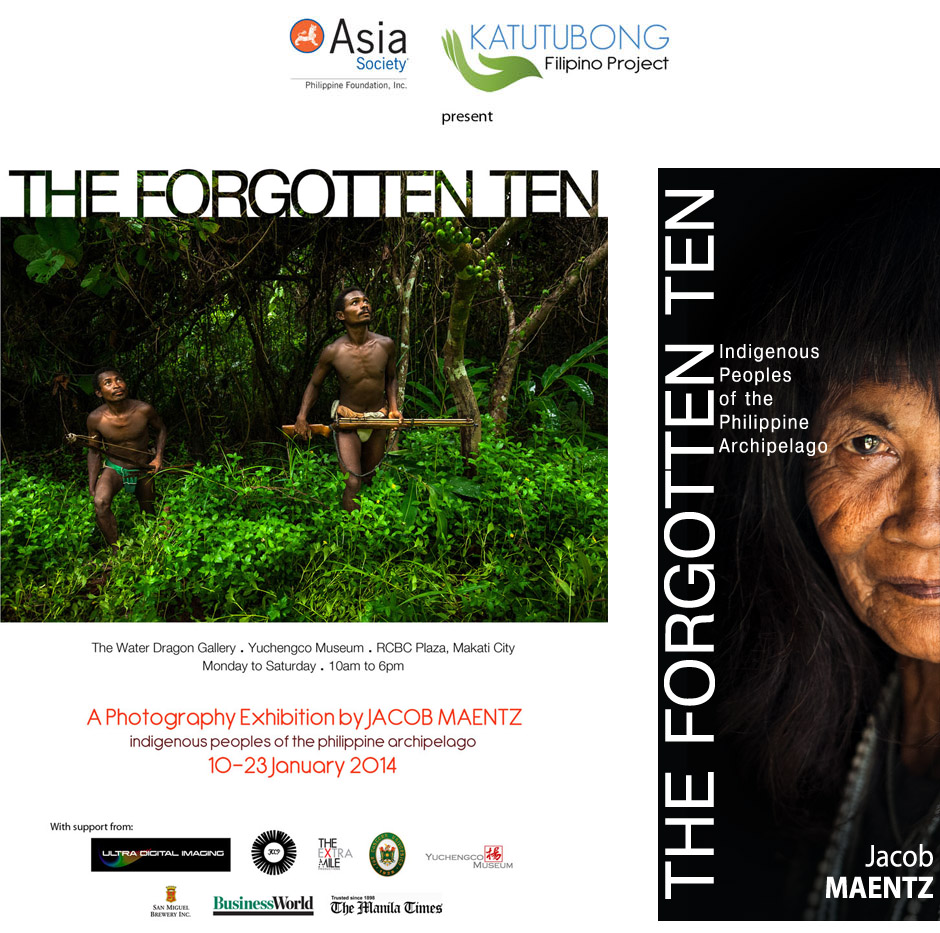 The Forgotten Ten showcased a year and a half of Jacob Maentz’s documentary work from various indigenous communities around the Philippines. In partnership with Asia Society Philippines, the exhibition gave an inside and depictive look into the diverse and culturally rich lives of our nations often forgotten people, featuring images of their everyday life, culture and traditions. ‘The Forgotten Ten’ refers to the estimated 10 to 20 percent of the Philippine population considered indigenous and the exhibit highlighted groups such as the Badjao, Agta, Mangyan, Tagbanua, Manobos, Kalinga, Applai, Pala’wan and more. The aim of the exhibit was to educate and help foster a heightened appreciation for our indigenous brothers and sisters while emphasizing their major struggles to self-determination.